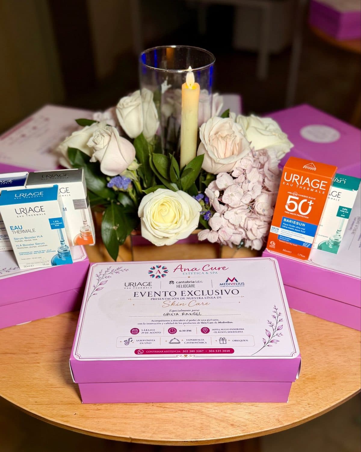 Productos Uriage en el evento de dermocosmética de Ana Cure